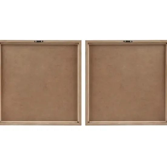 Wall Plaques-Kirkland's Home Madison Park Wood Lotus Wall Plaques, Set Of 2 Brown/White