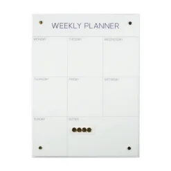 Memo & Chalkboards-Kirkland's Home Magnetic Dry Erase Weekly Wall Planner White