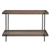 Console Tables-Kirkland's Home Mahogany Oak Wood Tray Top Console Table Brown