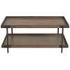 Coffee Tables-Kirkland's Home Mahogany Oak Wood Tray Top Coffee Table Brown