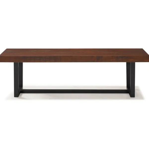 Dining Chairs-Kirkland's Home Mahogany Solid Pine Two-Tone Dining Bench Brown