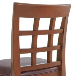 Bar Stools & Counter Height Stools-Kirkland's Home Mahogany Trellis Swivel Bar Stool Brown
