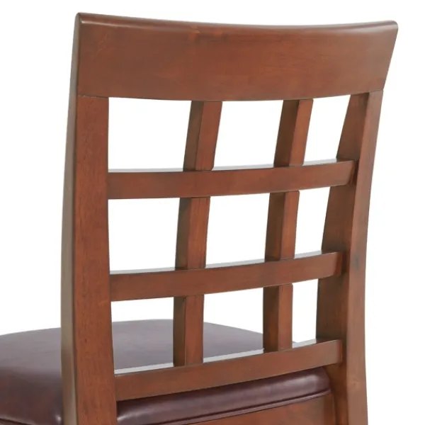 Bar Stools & Counter Height Stools-Kirkland's Home Mahogany Trellis Swivel Bar Stool Brown