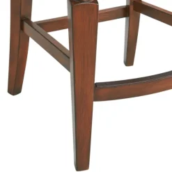 Bar Stools & Counter Height Stools-Kirkland's Home Mahogany Trellis Swivel Counter Stool Brown