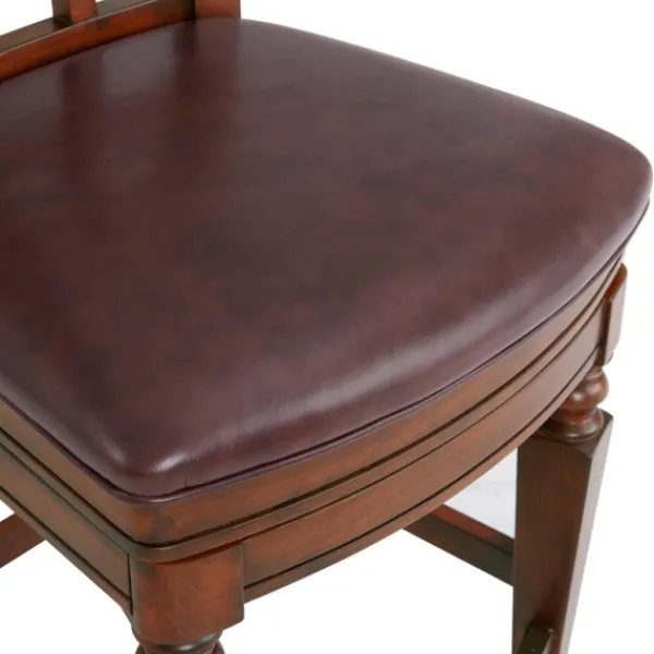 Bar Stools & Counter Height Stools-Kirkland's Home Mahogany Trellis Swivel Counter Stool Brown