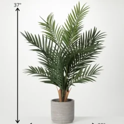 Trees & Topiaries-Kirkland's Home Majestic Palm Tree In Gray Planter