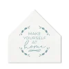 Wall Quotes & Signs-Kirkland's Home Make Yourself At Home House Shaped Canvas Print White