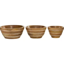 Decorative Bowls & Jars-Kirkland's Home Mango Wood Bowls, Set Of 3 Brown