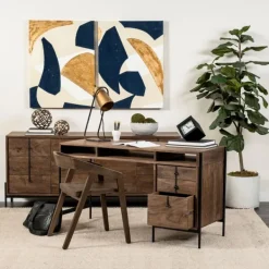 Dining Chairs-Kirkland's Home Mango Wood Dining Chair Brown
