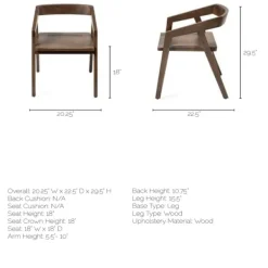 Dining Chairs-Kirkland's Home Mango Wood Dining Chair Brown