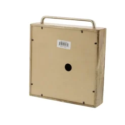 Decorative Accents-Kirkland's Home Mango Wood Square Handled Tabletop Clock Brown