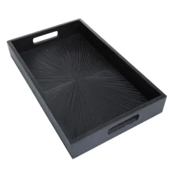 Decorative Trays-Kirkland's Home Mango Wood Trays, Set Of 3 Black
