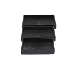 Decorative Trays-Kirkland's Home Mango Wood Trays, Set Of 3 Black