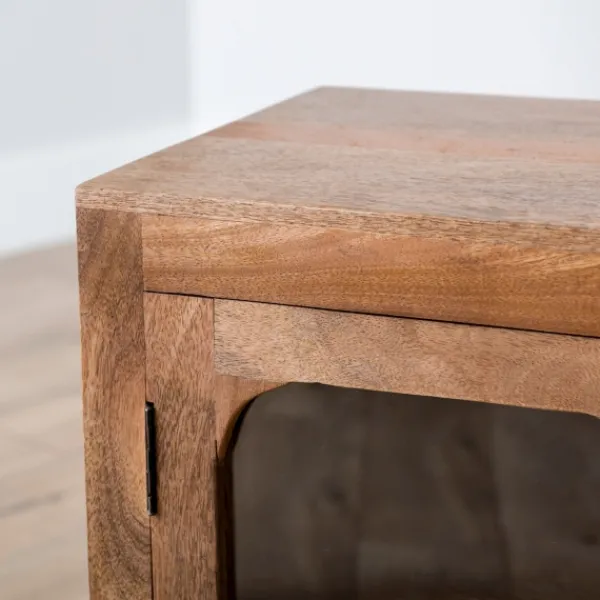 Tv Stands & Media Consoles-Kirkland's Home Manu Mango Wood Media Cabinet Brown