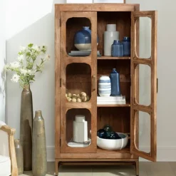 Cabinets & Sideboards-Kirkland's Home Manu Natural Mango Wood Cabinet