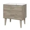 Bathroom Furniture-Kirkland's Home Maple Corinth Wood Sink Vanity Gray