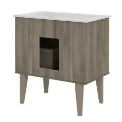 Bathroom Furniture-Kirkland's Home Maple Corinth Wood Sink Vanity Gray