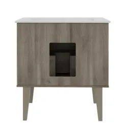 Bathroom Furniture-Kirkland's Home Maple Corinth Wood Sink Vanity Gray