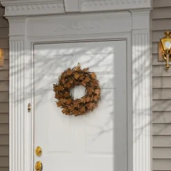 Wreaths-Kirkland's Home Maple Leaves Wreath Brown