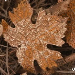 Wreaths-Kirkland's Home Maple Leaves Wreath Brown