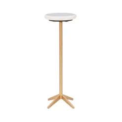 Accent & End Tables-Kirkland's Home Marble And Gold Base Cocktail Table White