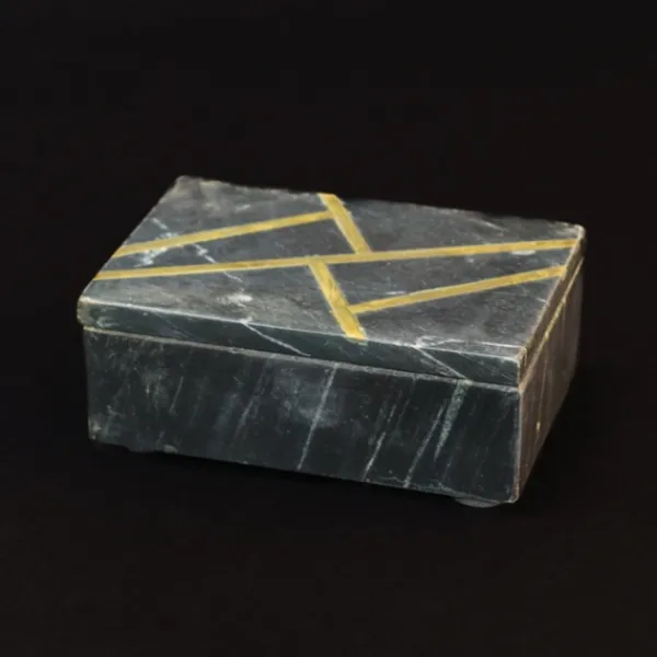 Baskets & Boxes-Kirkland's Home Marble And Gold Box Black