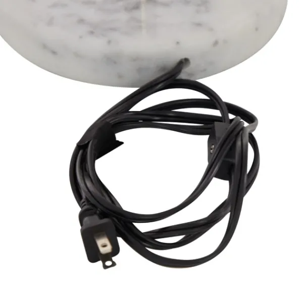 Table Lamps-Kirkland's Home Marble And Gold Metal Globe Table Lamp White