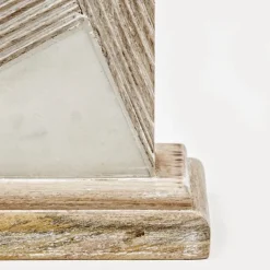 Table Lamps-Kirkland's Home Marble Carved Lines Table Lamp White