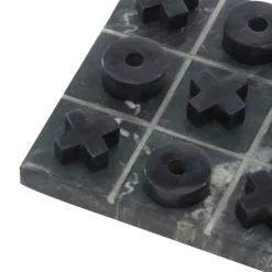 Decorative Accents-Kirkland's Home Marble Tic Tac Toe Board Black