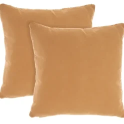 Pillows-Kirkland's Home Marigold Cable Knit Throw Pillows, Set Of 2 Orange