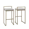 Bar Stools & Counter Height Stools-Kirkland's Home Marley And Gold Bar Stools, Set Of 2 Gray