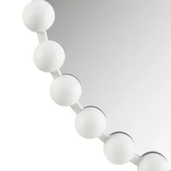 Decorative Mirrors-Kirkland's Home Marlowe White Beaded Round Wall Mirror, 27 In.