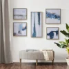 Framed Art-Kirkland's Home Martha Stewart Blue Drift 5-Pc. Framed Art Blue/White/Gold