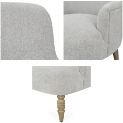 Accent Chairs-Kirkland's Home Martha Stewart Extended Seat Accent Chair Gray