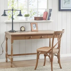 Office Furniture-Kirkland's Home Martha Stewart Natural Wood Turned Legs Desk