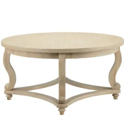 Coffee Tables-Kirkland's Home Martha Stewart Round Coffee Table Tan