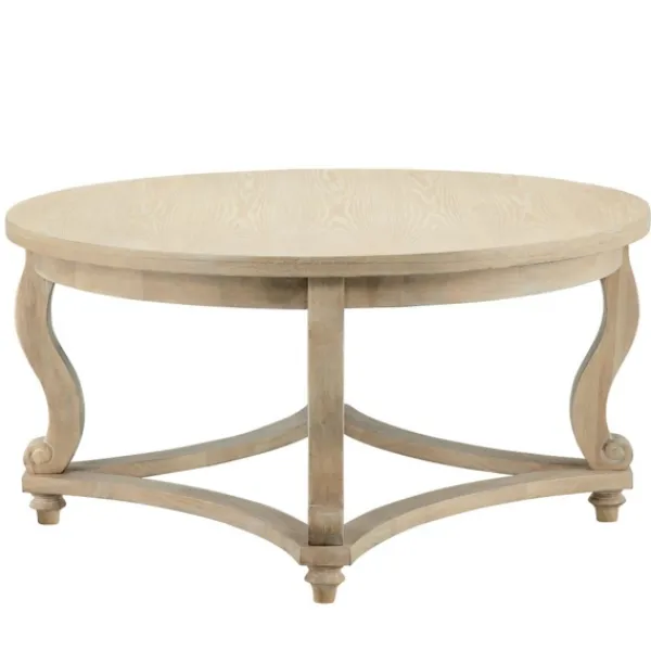 Coffee Tables-Kirkland's Home Martha Stewart Round Coffee Table Tan