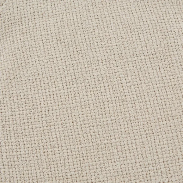 Benches & Ottomans-Kirkland's Home Martha Stewart Round Cream Ottoman With Shelf Ivory