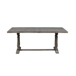 Dining Tables-Kirkland's Home Martha Stewart Tiffany Pedestal Dining Table Gray