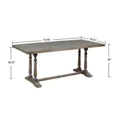 Dining Tables-Kirkland's Home Martha Stewart Tiffany Pedestal Dining Table Gray