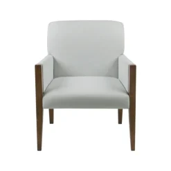 Accent Chairs-Kirkland's Home Martha Stewart Wood Trim Accent Chair Ivory