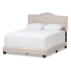 Beds & Headboards-Kirkland's Home Mary Beige Button Tufted Kind Bed Frame Ivory