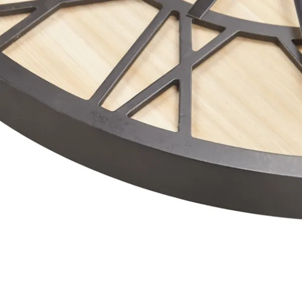 Clocks-Kirkland's Home Mason Metal And Wood Wall Clock