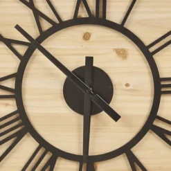 Clocks-Kirkland's Home Mason Metal And Wood Wall Clock