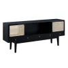 Tv Stands & Media Consoles-Kirkland's Home Matilda Midcentury Woven Cane Media Cabinet Black