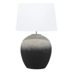 Table Lamps-Kirkland's Home Matte Black Ombre Textured Table Lamp, 23 In. White