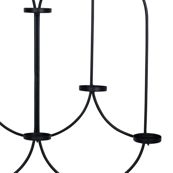 Sconces-Kirkland's Home Matte Black Tealight Wall Sconce
