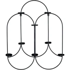 Sconces-Kirkland's Home Matte Black Tealight Wall Sconce