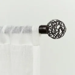 Curtain Rods & Hardware-Kirkland's Home Matte Bronze Catherine Curtain Rod, 120 In.