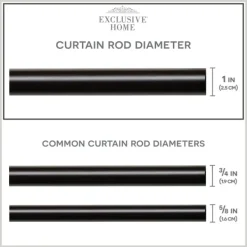 Curtain Rods & Hardware-Kirkland's Home Matte Bronze Eleanor Curtain Rod Set, 120 In.
